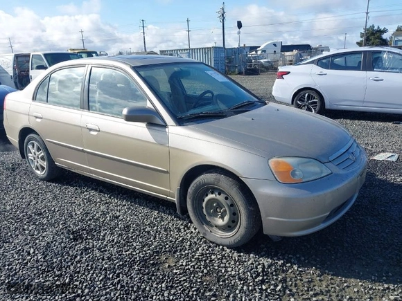 2003 Honda Civic EX with VIN 2HGES26793H548855, listed as a IAAI auction lot 41777707 with 169,783 mi miles. Bid and sale history available at carsss.com. Image 1.