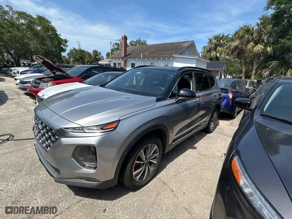 2020 Hyundai Santa Fe SEL with VIN 5NMS33AD3LH207036, listed as a Copart auction lot 54631855 with 54,755 mi miles and Salvage Title. Bid and sale history available at carsss.com. Image 2.