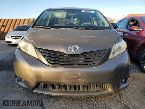 2012 Toyota Sienna with VIN 5TDZK3DC5CS276747, listed as a Copart auction lot 86114954 with 0 mi miles and Salvage Title. Bid and sale history available at carsss.com. Image 5.
