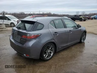 2012 Lexus CT 200h with VIN JTHKD5BH9C2059570, listed as a Copart auction lot 43745135 with 228,222 mi miles and Salvage title. Bid and sale history available at DreamBid. Image 3.