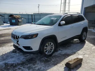 2019 Jeep Cherokee Latitude with VIN 1C4PJMCB0KD140786, listed as a Copart auction lot 44741895 with 80,950 mi miles and Salvage Title. Bid and sale history available at carsss.com. Image 1.