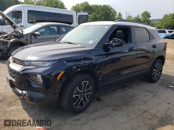 2021 Chevrolet TrailBlazer ACTIV with VIN KL79MSSL7MB129262, listed as a Copart auction lot 64943664 with 33,263 mi miles and Salvage Title. Bid and sale history available at DreamBid. Image 1.