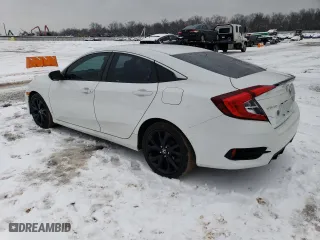 2021 Honda Civic Sedan Sport with VIN 2HGFC2F8XMH510143, listed as a Copart auction lot 44635225 with 49,871 mi miles and Salvage Title. Bid and sale history available at carsss.com. Image 2.