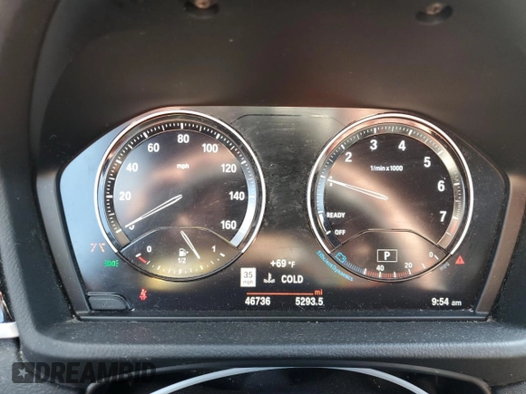 2021 BMW X1 xDrive28i with VIN WBXJG9C09M5U35384, listed as a Copart auction lot 53381575 with 46,736 mi miles and Salvage Title. Bid and sale history available at carsss.com. Image 9.