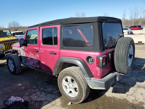 2022 Jeep Wrangler Unlimited Sport S with VIN 1C4HJXDG5NW144177, listed as a Copart auction lot 46032115 with 62,409 mi miles and Salvage Title. Bid and sale history available at carsss.com. Image 2.