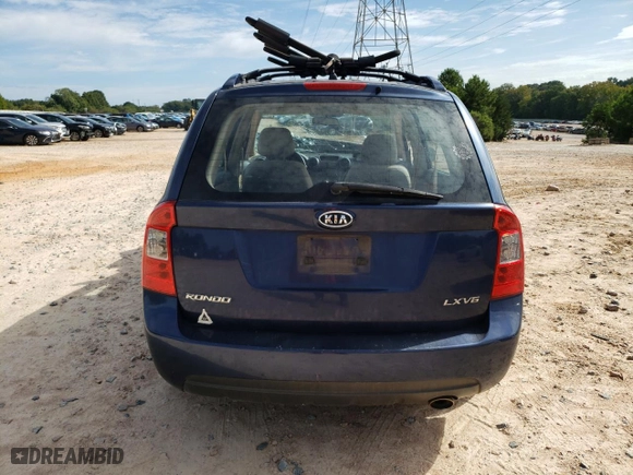 2007 Kia Rondo EX with VIN KNAFG526177051557, listed as a Copart auction lot 69931764 with 0 mi miles and Salvage Title. Bid and sale history available at carsss.com. Image 6.