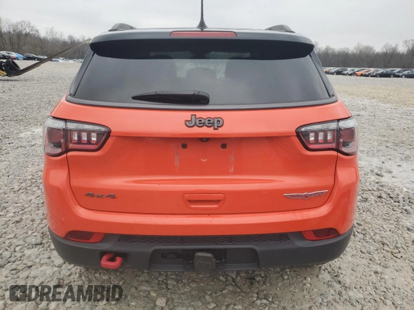 2020 Jeep Compass Trailhawk with VIN 3C4NJDDB9LT222694, listed as a Copart auction lot 52578765 with 62,006 mi miles and Salvage Title. Bid and sale history available at carsss.com. Image 6.
