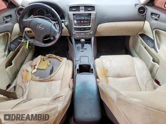 2009 Lexus IS 250 with VIN JTHBK262395093408, listed as a Copart auction lot 64627095 with 184,822 mi miles and Clean title. Bid and sale history available at DreamBid. Image 8.