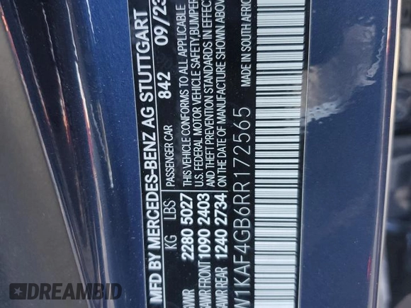 2024 Mercedes-Benz C 300 with VIN W1KAF4GB6RR172565, listed as a Copart auction lot 49794055 with 31,308 mi miles and Salvage Title. Bid and sale history available at carsss.com. Image 14.
