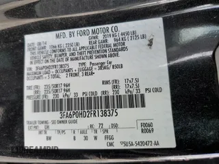 2015 Ford Fusion SE with VIN 3FA6P0HD2FR138375, listed as a Copart auction lot 56060235 with 133,126 mi miles and Salvage Title. Bid and sale history available at DreamBid. Image 12.