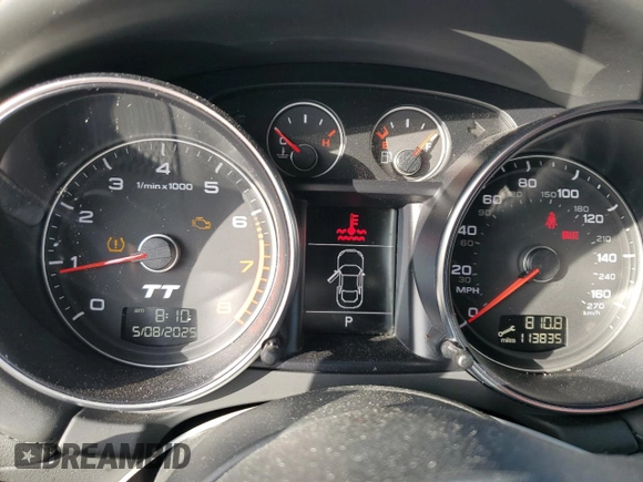 2014 Audi TT Premium Plus with VIN TRUSFAFKXE1004232, listed as a Copart auction lot 58706175 with 113,835 mi miles and Salvage title. Bid and sale history available at DreamBid. Image 9.