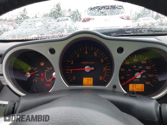 2004 Nissan 350Z Touring with VIN JN1AZ36AX4T011221, listed as a IAAI auction lot 41893947 with 89,112 mi miles. Bid and sale history available at carsss.com. Image 7.
