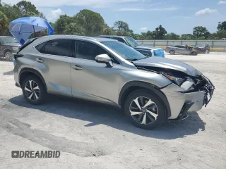 2021 Lexus NX 300 with VIN JTJGARBZ4M2180456, listed as a Copart auction lot 59181055 with 45,456 mi miles and Salvage title. Bid and sale history available at DreamBid. Image 4.