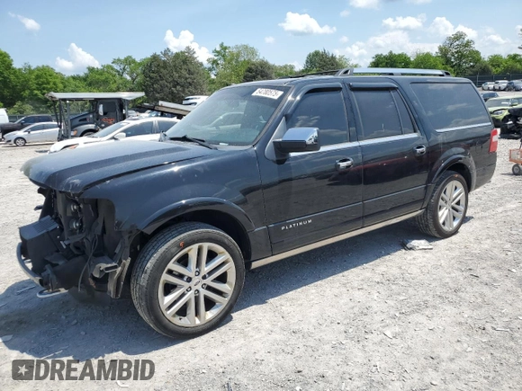 2016 Ford Expedition Max Platinum with VIN 1FMJK1MT7GEF21993, listed as a Copart auction lot 54780575 with 136,333 mi miles and Salvage title. Bid and sale history available at DreamBid. Image 1.