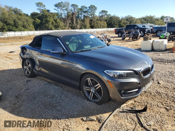 2017 BMW 2 Series 230i with VIN WBA2K9C31HV950585, listed as a Copart auction lot 88525515 with 39,618 mi miles and Salvage title. Bid and sale history available at DreamBid. Image 4.