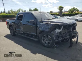2023 Ford F-150 XL with VIN 1FTEW1C59PFC47929, listed as a Copart auction lot 57086585 with 68,472 mi miles and Salvage title. Bid and sale history available at DreamBid. Image 4.