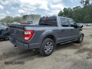 2022 Ford F-150 XL with VIN 1FTEW1EP7NFA44775, listed as a Copart auction lot 55043865 with 60,982 mi miles and Salvage Title. Bid and sale history available at DreamBid. Image 3.