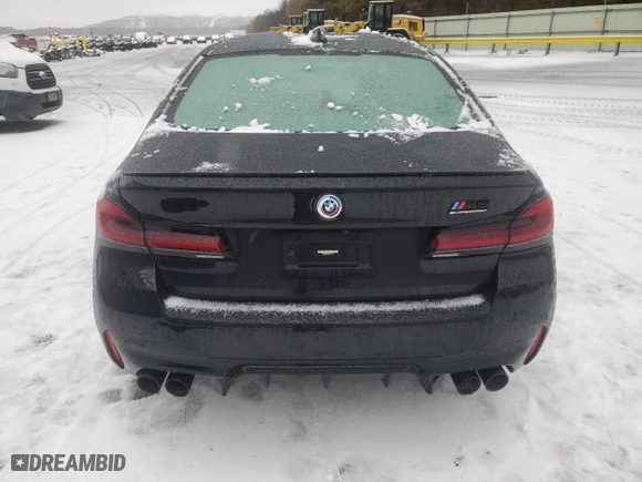 2023 BMW M5 with VIN WBS83CH05PCL17144, listed as a Copart auction lot 44081215 with 0 mi miles and Salvage Title. Bid and sale history available at carsss.com. Image 6.