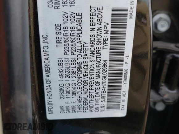2016 Acura RDX Advance Pkg with VIN 5J8TB4H70GL029864, listed as a Copart auction lot 46428533 with 85,208 mi miles. Bid and sale history available at carsss.com. Image 13.