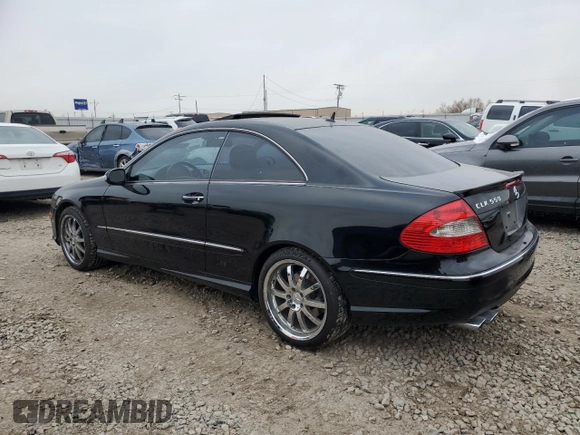 2007 Mercedes-Benz CLK-Class 5.5L with VIN WDBTJ72H47F211102, listed as a Copart auction lot 87902155 with 35,707 mi miles and Salvage Title. Bid and sale history available at carsss.com. Image 2.