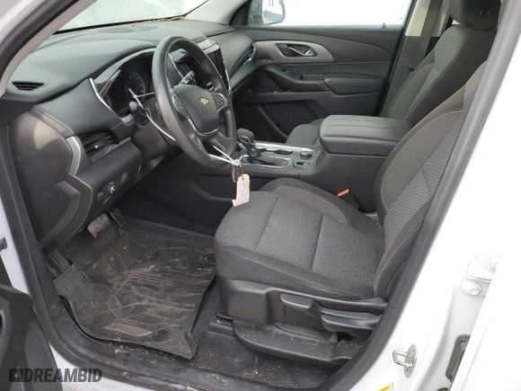 2021 Chevrolet Traverse LS with VIN 1GNEVFKW7MJ169211, listed as a Copart auction lot 43539175 with 104,534 mi miles and Salvage Title. Bid and sale history available at carsss.com. Image 7.