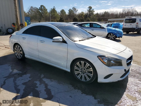 2018 Mercedes-Benz CLA with VIN WDDSJ4EB5JN641310, listed as a Copart auction lot 47055805 with 106,820 mi miles and Salvage Title. Bid and sale history available at carsss.com. Image 4.