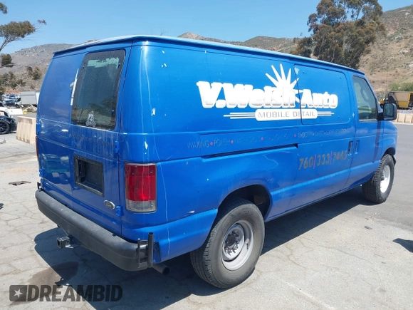 2003 Ford Econoline Cargo with VIN 1FTNE24223HA50404, listed as a IAAI auction lot 42087224 with 210,418 mi miles. Bid and sale history available at carsss.com. Image 4.