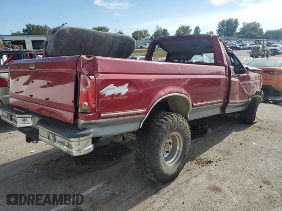 1995 Ford F-150 with VIN 1FTEF14H2SLA80123, listed as a Copart auction lot 72199724 with 0 mi miles and Salvage Title. Bid and sale history available at carsss.com. Image 3.