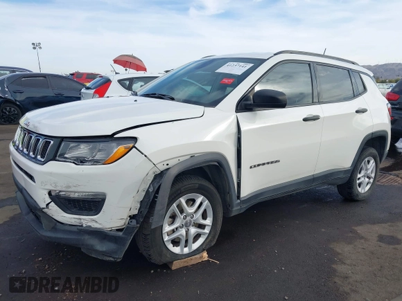 2017 Jeep Compass Sport z VIN 3C4NJDAB1HT642199, wystawiony jako IAAI lot #41237141 z przebiegiem 85 650 mil mil oraz . Historia ofert i sprzedaży dostępna na DreamBid. Obrazek 16.