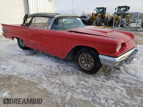 1960 Ford Thunderbird with VIN 0Y73Y100324, listed as a Copart auction lot 87233584 with 15,301 mi miles and Clean Title. Bid and sale history available at DreamBid. Image 4.