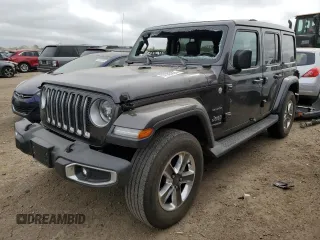 2018 Jeep Wrangler Unlimited Sahara с VIN 1C4HJXEN7JW295223, выставлен на аукционе Copart как лот 57385265 с пробегом 29 662 миль миль и Списание • Salvage title. История ставок и продаж доступна на DreamBid. Изображение 1.