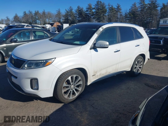 2014 Kia Sorento SX with VIN 5XYKWDA72EG452494, listed as a IAAI auction lot 41690977 with 143,099 mi miles. Bid and sale history available at carsss.com. Image 2.