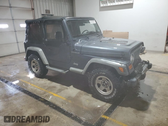 2001 Jeep Wrangler SE with VIN 1J4FA29P31P357744, listed as a Copart auction lot 45743275 with 188,045 mi miles and Salvage Title. Bid and sale history available at carsss.com. Image 4.