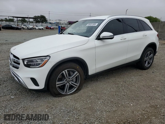 2020 Mercedes-Benz GLC 300 with VIN WDC0G8DB8LF698908, listed as a Copart auction lot 59491365 with 58,566 mi miles and Salvage title. Bid and sale history available at DreamBid. Image 1.