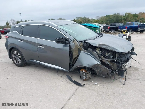 2017 Nissan Murano SL with VIN 5N1AZ2MG4HN143623, listed as a IAAI auction lot 41410362 with 120,035 mi miles. Bid and sale history available at carsss.com. Image 1.