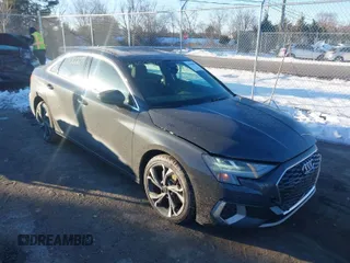 2022 Audi A3 Premium with VIN WAUGUDGY7NA061737, listed as a IAAI auction lot 41300677 with 45,562 mi miles. Bid and sale history available at carsss.com. Image 1.