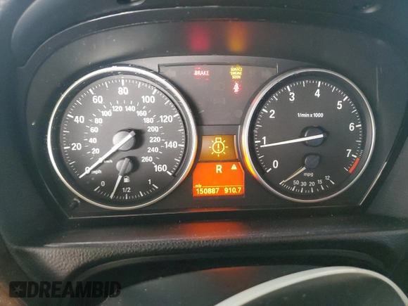 2011 BMW 3 Series 328i with VIN WBAPH5G52BNN59445, listed as a Copart auction lot 53699545 with 150,887 mi miles and Salvage Title. Bid and sale history available at DreamBid. Image 9.