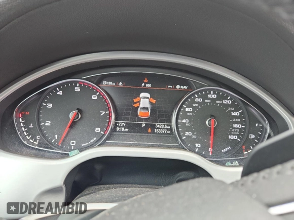 2015 Audi A8 4.0T with VIN WAUJ2AFD6FN011009, listed as a Copart auction lot 64173005 with 153,377 mi miles and Salvage title. Bid and sale history available at DreamBid. Image 9.