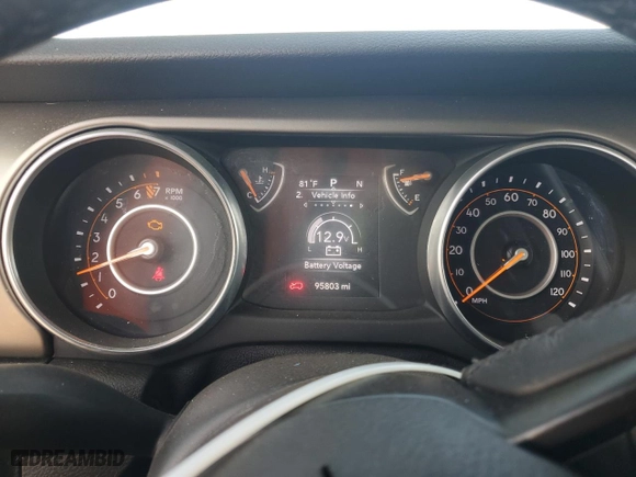2018 Jeep Wrangler Unlimited Sport S with VIN 1C4HJXDG8JW272536, listed as a Copart auction lot 48490415 with 95,803 mi miles and Salvage Title. Bid and sale history available at carsss.com. Image 9.