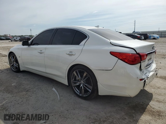 2017 Infiniti Q50 Premium with VIN JN1EV7AP4HM732408, listed as a Copart auction lot 58700435 with 103,304 mi miles and Salvage title. Bid and sale history available at DreamBid. Image 2.