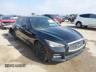 2015 Infiniti Q50 Premium with VIN JN1BV7AR4FM417724, listed as a IAAI auction lot 41506714 with 118,617 mi miles. Bid and sale history available at carsss.com. Image 1.