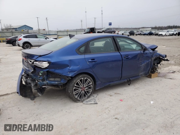 2021 Kia Forte GT with VIN 3KPF44AC6ME410507, listed as a Copart auction lot 84594494 with 63,401 mi miles and Salvage Title. Bid and sale history available at carsss.com. Image 3.