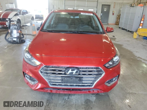 2019 Hyundai Accent Limited with VIN 3KPC34A32KE059601, listed as a Copart auction lot 74581894 with 56,139 mi miles and Salvage Title. Bid and sale history available at carsss.com. Image 5.