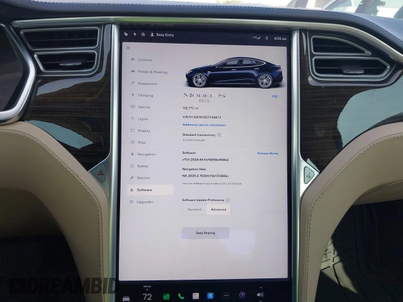 2014 Tesla Model S 60 with VIN 5YJSA1H12EFP39873, listed as a IAAI auction lot 42443414 with 132,773 mi miles and . Bid and sale history available at DreamBid. Image 18.