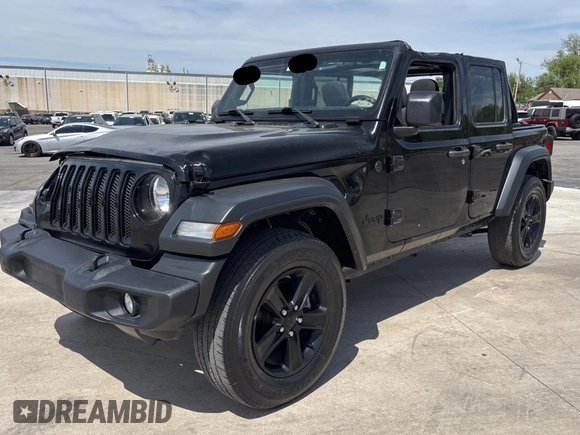 2023 Jeep Wrangler Sport S with VIN 1C4HJXDG2PW615754, listed as a Copart auction lot 53884255 with 34,427 mi miles and Clean Title. Bid and sale history available at DreamBid. Image 2.