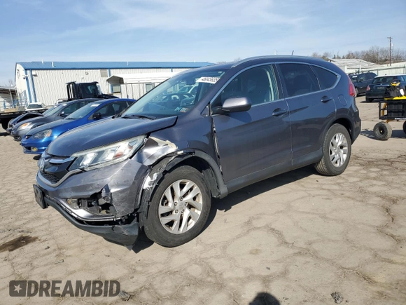 2015 Honda CR-V EX-L with VIN 2HKRM4H7XFH697788, listed as a Copart auction lot 46045635 with 106,072 mi miles and Salvage Title. Bid and sale history available at DreamBid. Image 1.