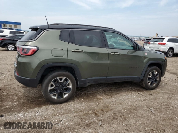2018 Jeep Compass Trailhawk z VIN 3C4NJDDB4JT307441, wystawiony jako Copart lot #58485585 z przebiegiem 158 871 mil mil oraz Szkoda całkowita • Salvage title. Historia ofert i sprzedaży dostępna na DreamBid. Obrazek 3.