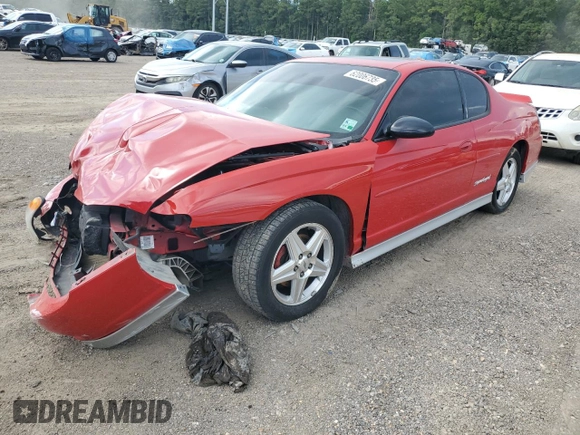 2004 Chevrolet Monte Carlo SS Supercharged with VIN 2G1WZ151749295657, listed as a Copart auction lot 62006735 with 131,660 mi miles and Salvage title. Bid and sale history available at DreamBid. Image 1.