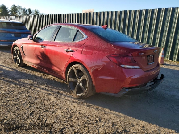 2019 Genesis G70 2.0T Advanced with VIN KMTG44LA6KU033399, listed as a Copart auction lot 73278344 with 52,598 mi miles and Salvage Title. Bid and sale history available at carsss.com. Image 2.