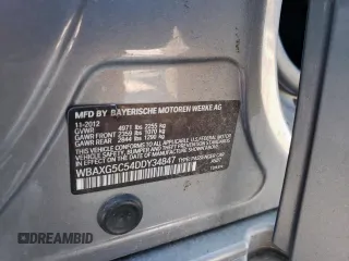 2013 BMW 5 Series 528i with VIN WBAXG5C54DDY34847, listed as a Copart auction lot 51960695 with Not Provided miles and Salvage Title. Bid and sale history available at carsss.com. Image 15.